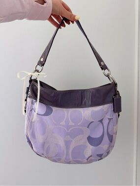 Lilac Purple Y2K Coach Shoulder Bag